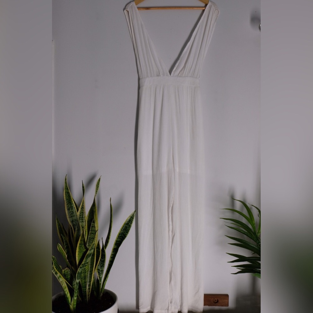 White Boho Jumpsuit 🌿